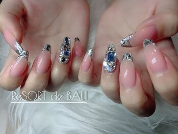 リゾートデバリ(ReSORT de BALI)/ガラスフレンチ×埋めつくし+*