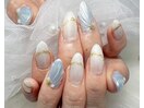 フレンチ/ミラー/貝殻/夏ネイル