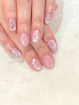 キラキラ桜ネイル　by mikiko