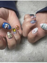 個性派バースデーネイル