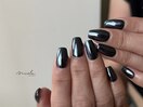 ブラックミラーワンカラーネイル