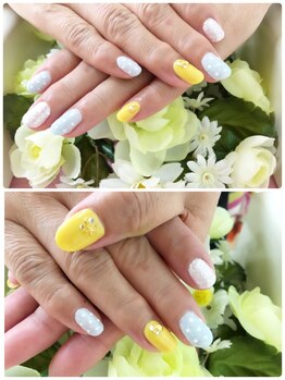 ドットがキュート☆イエロー