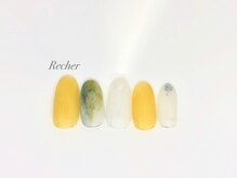 ネイルサロンリシェ 烏丸御池(Recher)/オレンジ×グリーンのデザイン