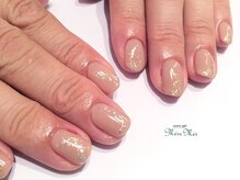 メールメール 和光市本店(MereMer)/キラキラ　ベージュネイル 