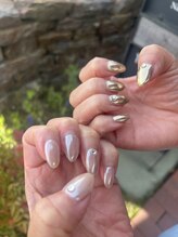 プティットスリール 西尾店(Petit Sourire)/ミラーネイル*＊ちぐはぐネイル