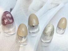 シエルネイルスタジオ 新宮店(Ciel nail studio)/【7080円】ふんわりデザイン☆