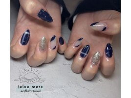 ネイビーネイル/やり放題