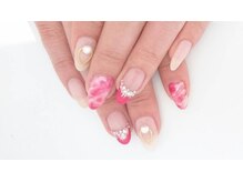 アモ ラブネイルズ(AMO Love nails)/マーブルアートで可愛い系