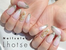 ローツェ(Lhotse)/オーロラ×ミラーフレンチネイル