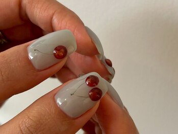 and w/Laque mini/*さくらんぼネイル*