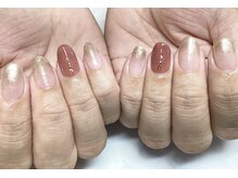 パラジェル登録サロン バランス シンプルネイル&アイラッシュ 新田東店(balance)/ブロンズネイル