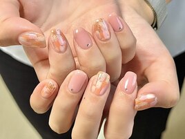 クリア塗りかけネイル