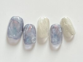 オーロラ水ネイル