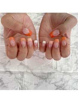 カラフルフレンチネイル Pg マイビーネイル Myb Nail のフォトギャラリー ホットペッパービューティー