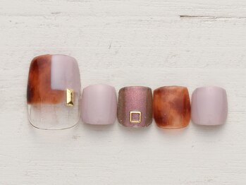 ノーネイル 蒲田(NO NAIL KAMATA)/べっ甲フレンチ　￥4990
