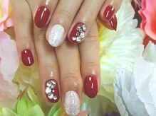 ミア(mia)/ボルドー×ビジュー