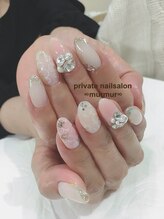 プライベート ネイルサロン マーマ(murmur)/お花ビジューネイル