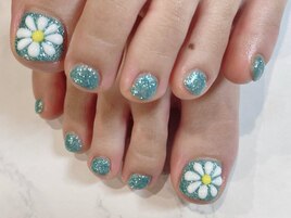 ぷっくりお花ネイル