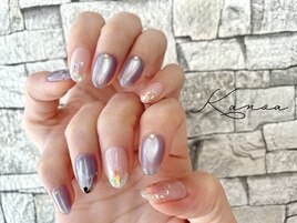 マグ×手描きフラワー