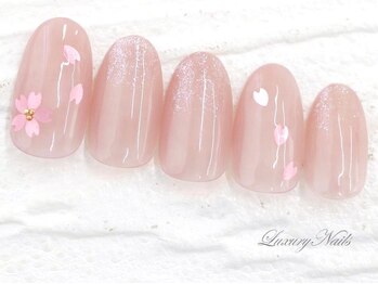 ラグジュアリーネイルズ タカダノババ(Luxury Nails Takadanobaba)/ひらひら*桜Nail