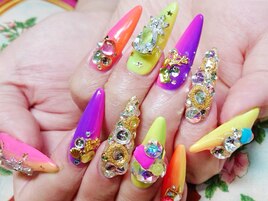 ビジュ-×縦グラデ