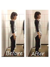 骨盤ストレッチ整体 b/姿勢矯正　Before　After