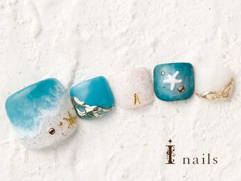 アイネイルズ 横浜WEST店(I-nails)/サマーフット　10480円