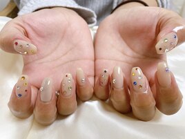 カラフルクリスマスネイル