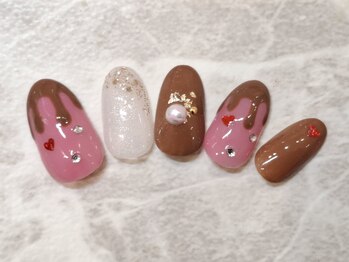 ネイルサロン ラポール 新札幌店/ハンド)バレンタイネイルB