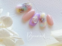 ネイルアンドアイラッシュ ボネール 銀座店(lash Bounail)/パステル さくら フラワー 花 桜