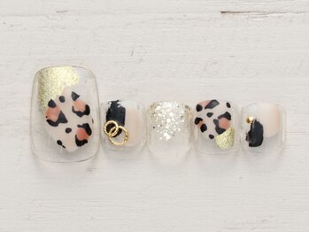ノーネイル 蒲田(NO NAIL KAMATA)/レオパード　￥4990