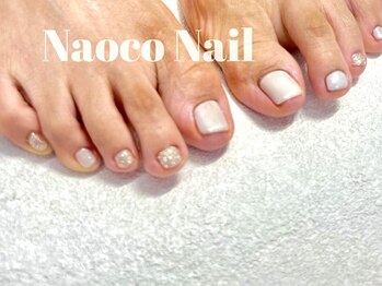ナオコネイル(Naoco Nail)/フット*シルクホワイト*ラメ