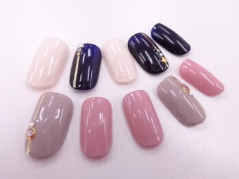 ワンカラー+ラインテープ