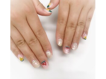 ネイルズ スペース グリッター(NAIL'S SPACE glitter)/スイカ&パイナップル