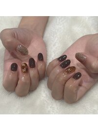 パラジェル　べっこうネイル