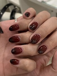 黒グラデーションネイル