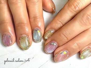 ジェルネイルサロンエー(gelnail salon A’)の写真/【強度が魅力】ジェルネイル初心者多数ご来店～リピーター続出！強度あるトップジェルで初めてでも長持ち☆