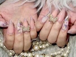 春押し花ネイル