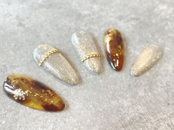 べっ甲マグネットネイル