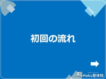 ハク整体院(Haku整体院)/初回の流れ