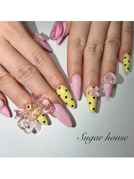 スカルプ春ネイル