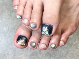 フットネイル シンプルデザイン