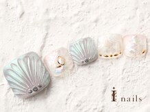アイネイルズ 横浜WEST店(I-nails)/人魚の鱗フット　10480円