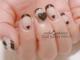 黒ハート×黒フレンチ