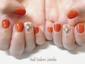 ジャミーラ(Jamila)/手描きネイル＋ワンカラー