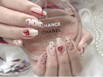 アンジュ(Ange)/【Rika】バレンタインネイル