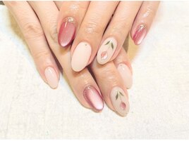 【パラジェル】フラワーネイル