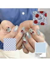 Nailsalon Mofume【ワンホン/パラジェル&フィルイン】/さくらんぼネイル