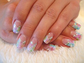 水彩風フラワーフレンチ