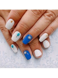 ワンカラー&天然石スタッズ